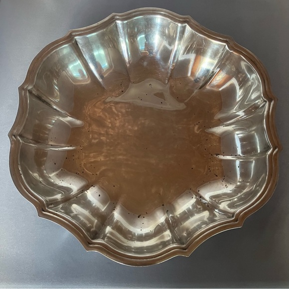 Vintage Chippendale Silver Co. Silver Plated Fluted & Footed Serving Dish #6335F - Picture 2 of 5